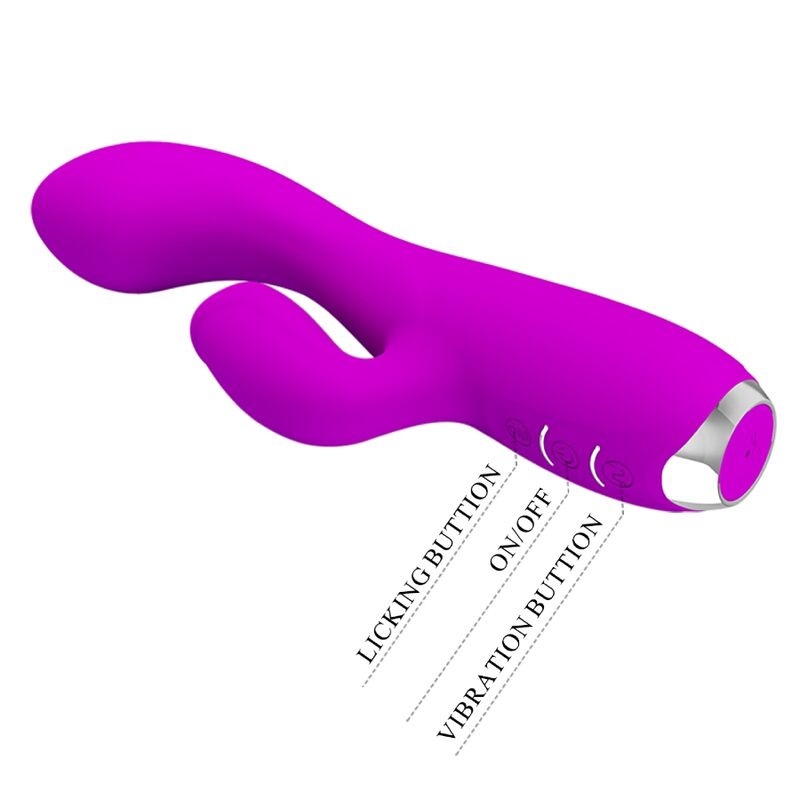 Pretty love - gloria rechargeable rabbit vibrator-waterproof purple 7