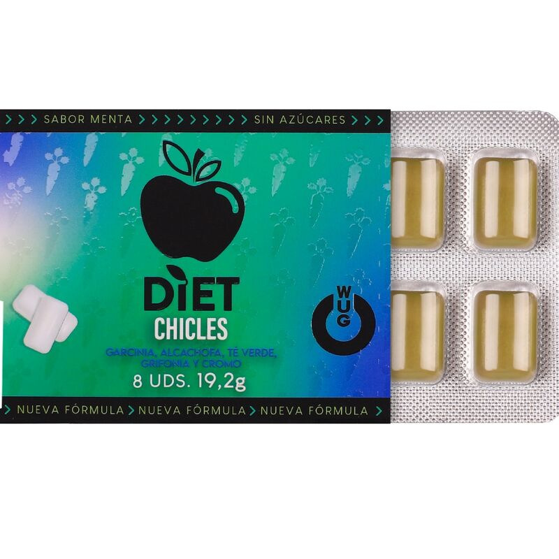 Wug diet - sugar-free functional mint gum blister 8 pcs 1