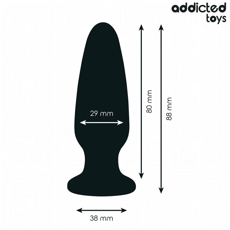 Addicted toys - anal plug with jewel silicone size s 8.8 cm 3