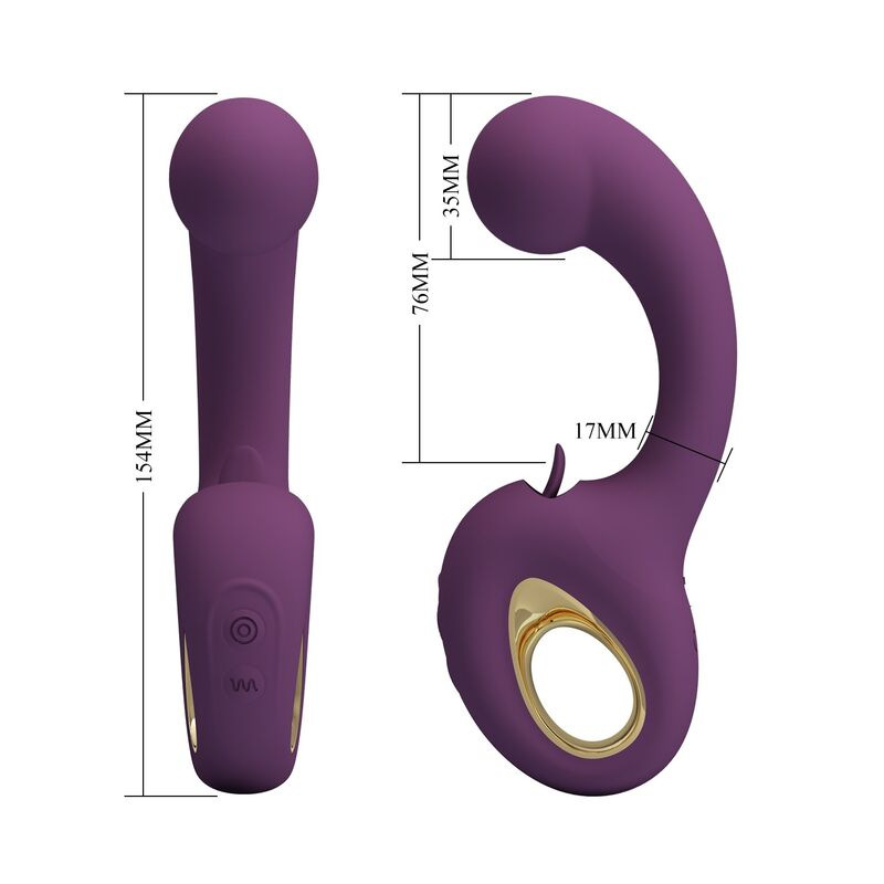 Pretty love - brynnlee rechargeable vibrator with oral stimulator 10 vibrations & 5 licking function 7