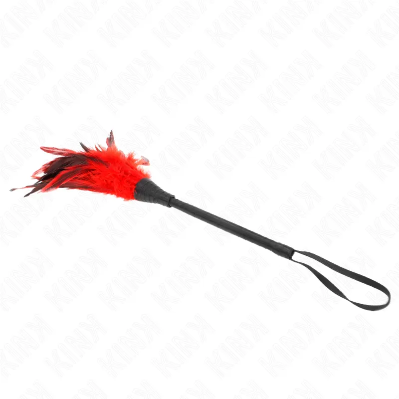 Kink - Red Maids Horn Shaped Tickle Chicken Feathers 36 Cm