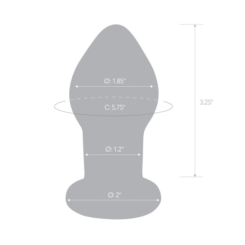 Glas - Rechargeable Remote Controlled Vibrating Butt Plug - Sklenený Análny Kolík 6