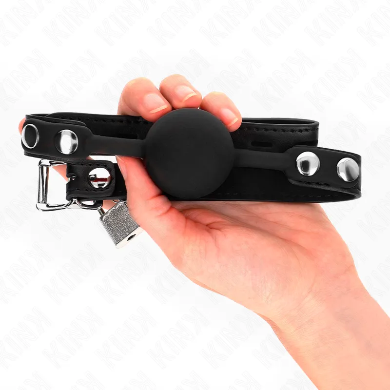Kink - Model 1 Silicone Ball 4 Cm Gag With Lock 60 X 2 Cm 2