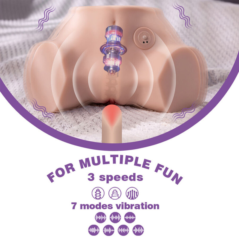 Xise - fennie shaking realistic multiposition vagina and anus masturbator with vibration 10