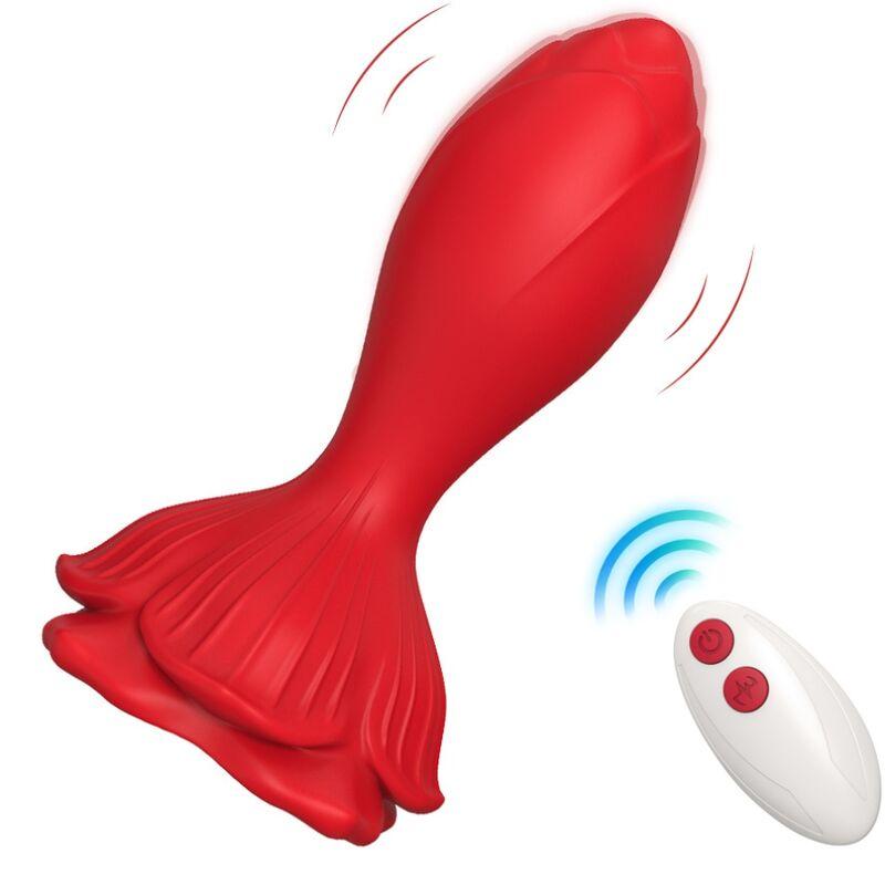 Armony - Pink Vibrator &Amp; Anal Plug Small Remote Control Red