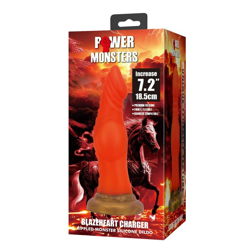Power monsters - blazeheart charger fantasy silicone dildo 18.5 cm Ø 4.5 cm 2