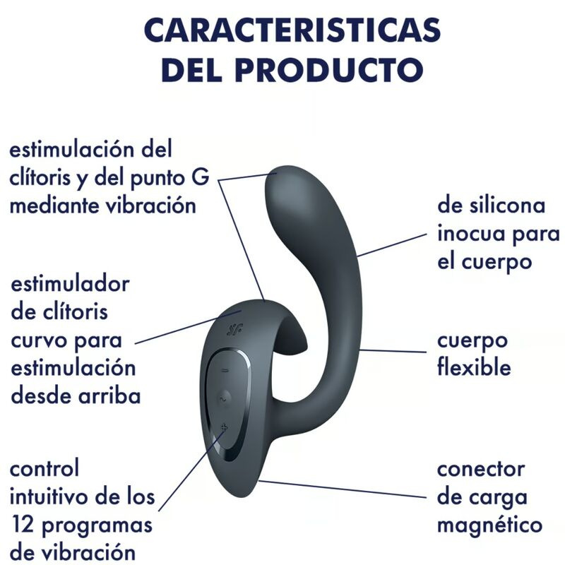 Satisfyer - g for goddess 1 rabbit vibrator dark gray 3