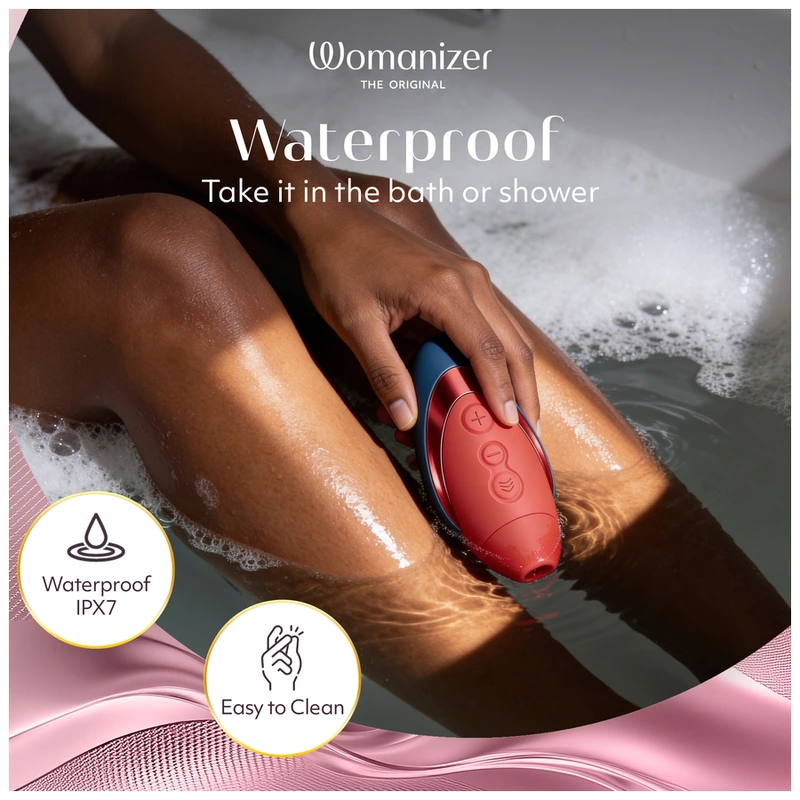 Womanizer - next liberty 3d pleasure air clitoral stimulator blue/red 6