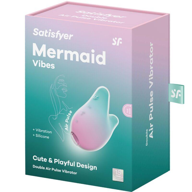 Satisfyer - Mermaid Vibes Stimulator & Vibrator Mint And Pink