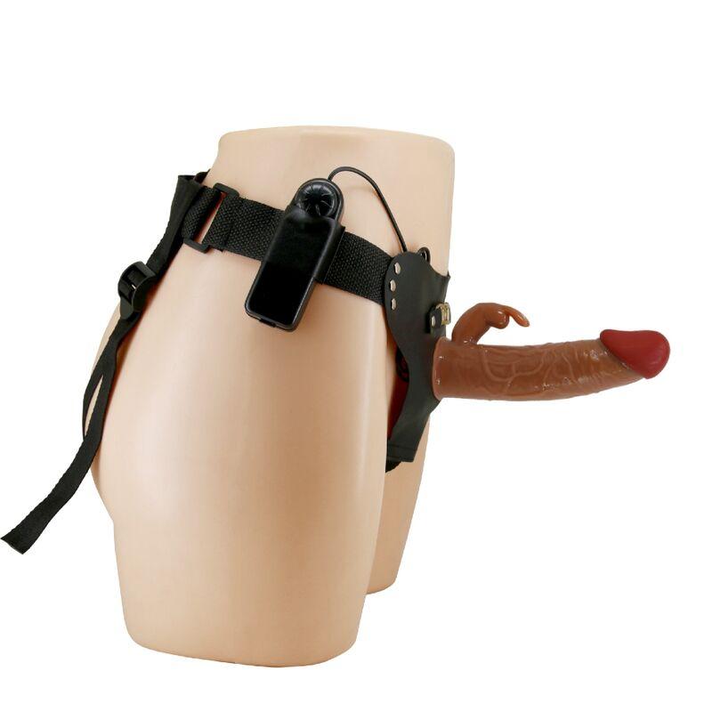 Pretty Love - Marion Harness Universal Briefs With Vibration Dildo 19 Cm Brown 2