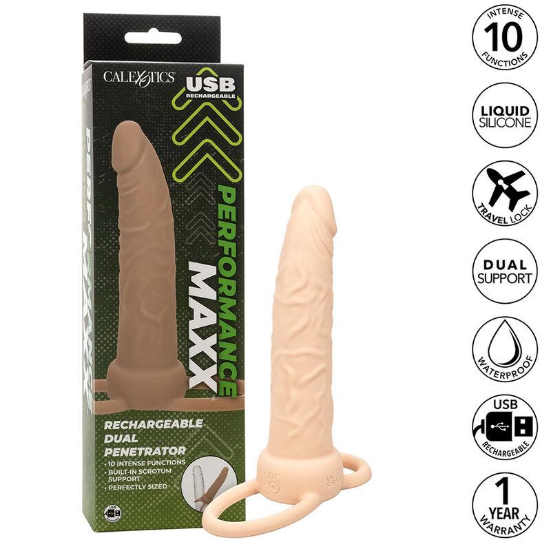 Calexotics - Performance Maxx Rechargable Dual Penetrator Light Skin