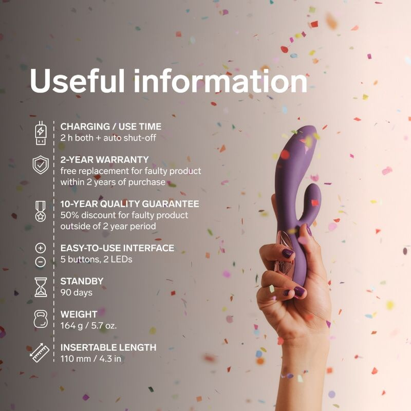 Lelo - ina thrust rabbit thrusting vibrator purple 8