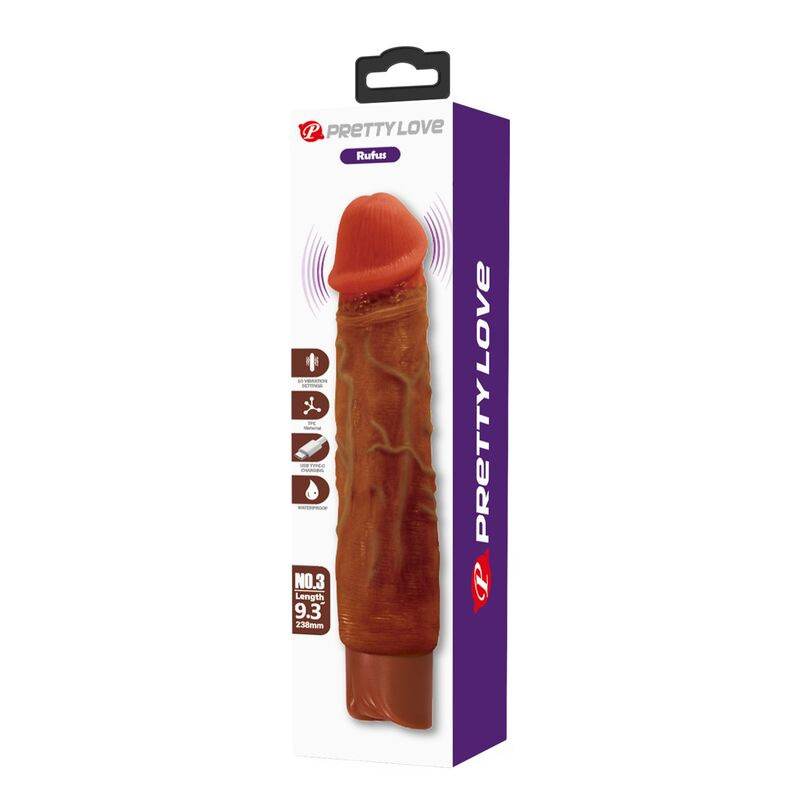 Pretty love - duke realistic vibrator 23.5 cm Ø 4.8 cm brown 2