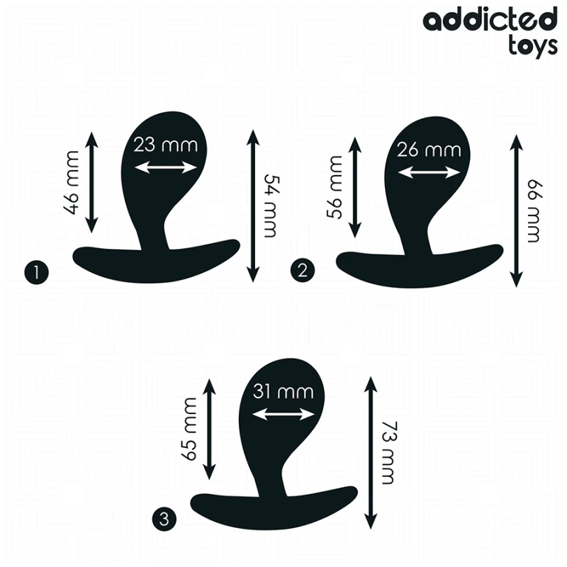 Addicted toys - set of 3 anal plug silicone model 3 3