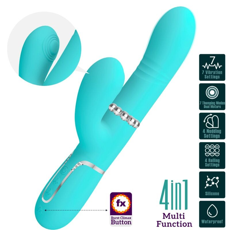 Pretty love - multifunction g-spot vibrator aqua green 2
