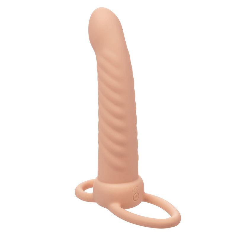 Calexotics - Maxx Ribbed Dual Penetrator 10 Vibrations Flesh 3