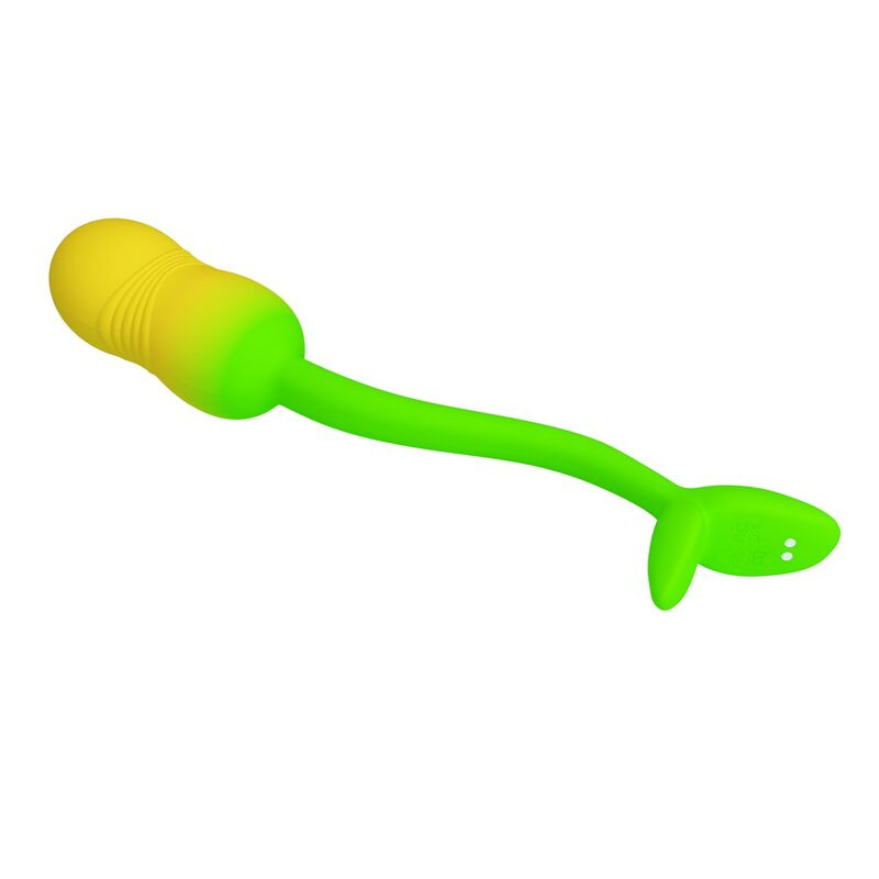 Pretty love - pulsen app control vibrating egg 12 functions usb rechargeable green-yellow 6