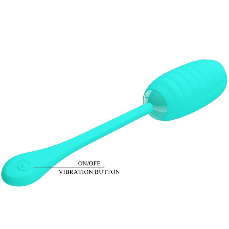 Pretty Love - Kirk Rechargeable Vibrating Egg Aqua Green 6