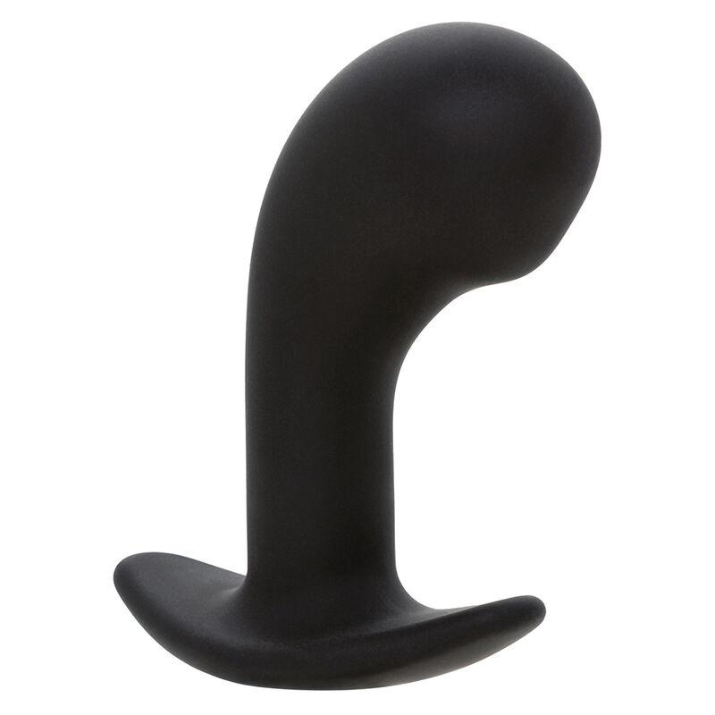 Calexotics - Rock Bottom Curved Anal Plug 10 Vibrations Silicone Black