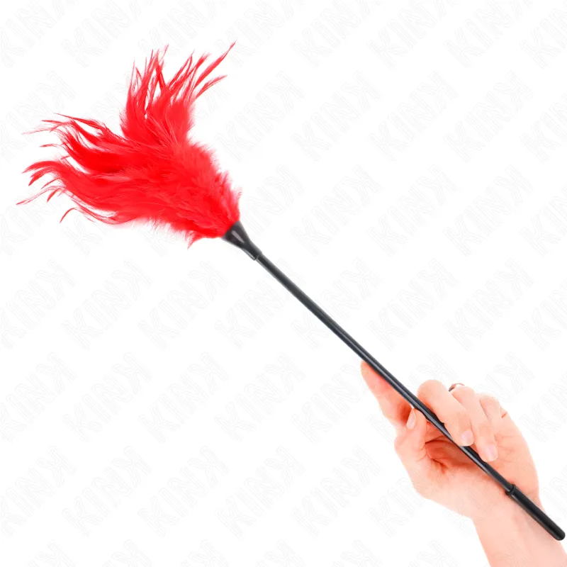 Kink - Multiple Red Tickle Feathers 45 Cm