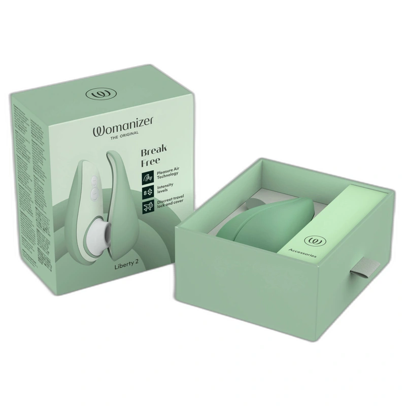 Womanizer - liberty 2 clitoris stimulator & suction light green 17