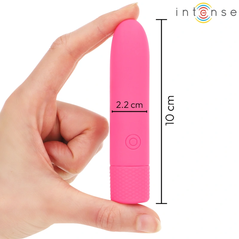 Intense - symone usb rechargeable vibrating bullet 8 vibrations pink 10 x 2.2 cm 3