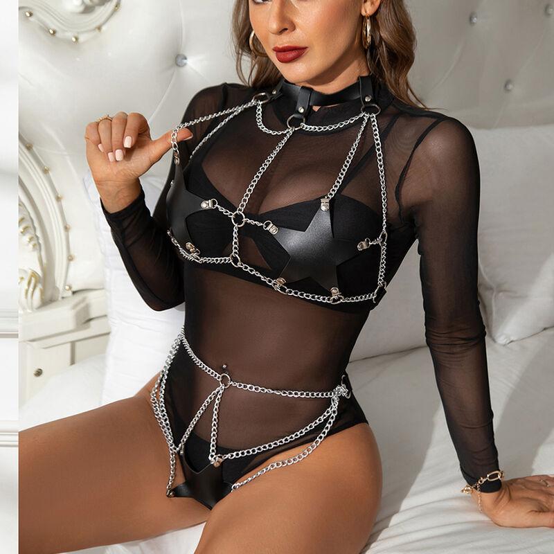Subblime - Full Body Harness With Star Chaindetail One Size 10