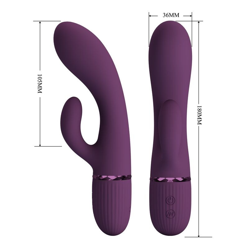 Pretty love - margie rechargeable rabbit vibrator 10 functions purple 7