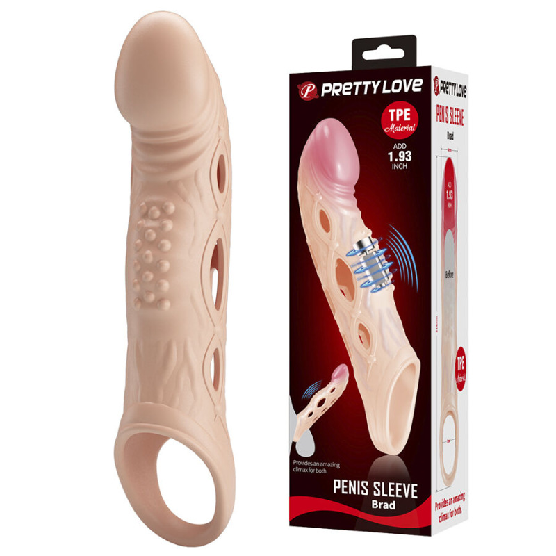 Pretty love - brad vibrating penis sleeve 8