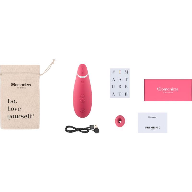 Womanizer - Premium 2 Clitoral Stimulator Raspberry - Stimulátor Klitorisu