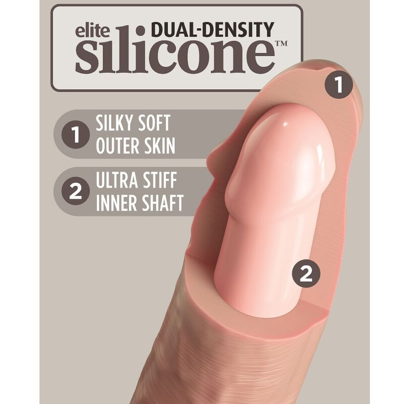King cock - elite realistic silicone dildo 20.3 cm 3