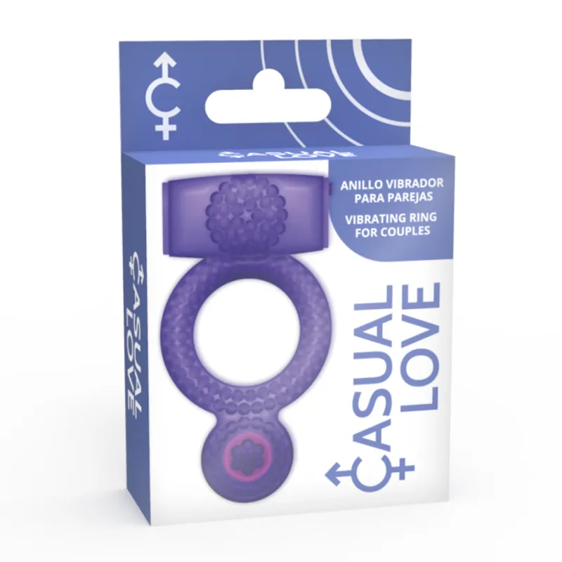 Casual Ring Vibrating Double Pleasure Purple 3