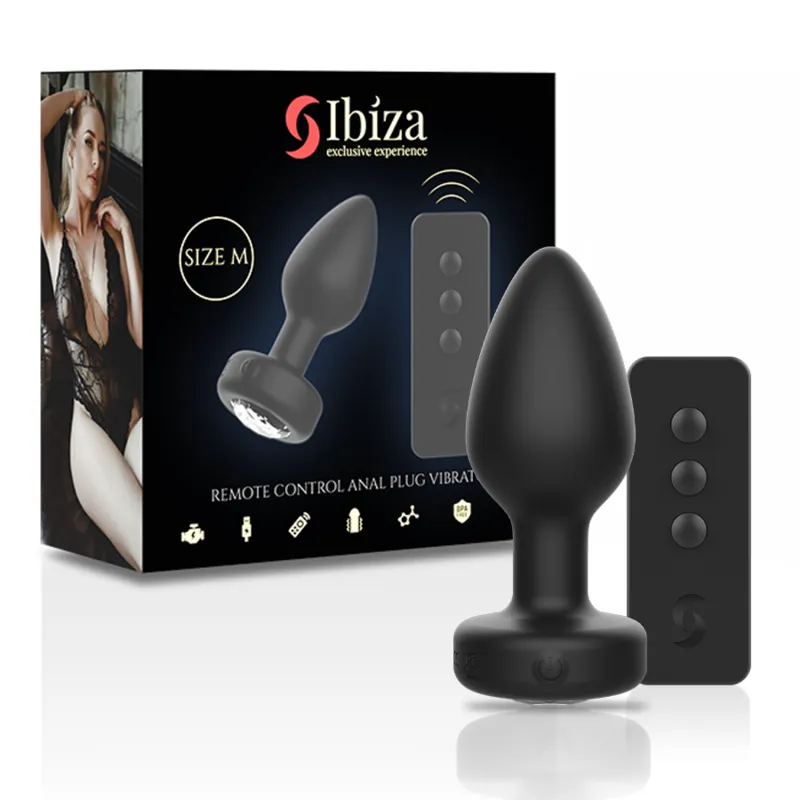Ibiza - Remote Control Anal Plug Size M - Vibračný Análny Kolík 7