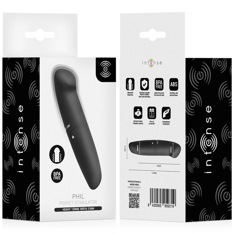 Intense - phil g-spot vibrator black 13 cm 4