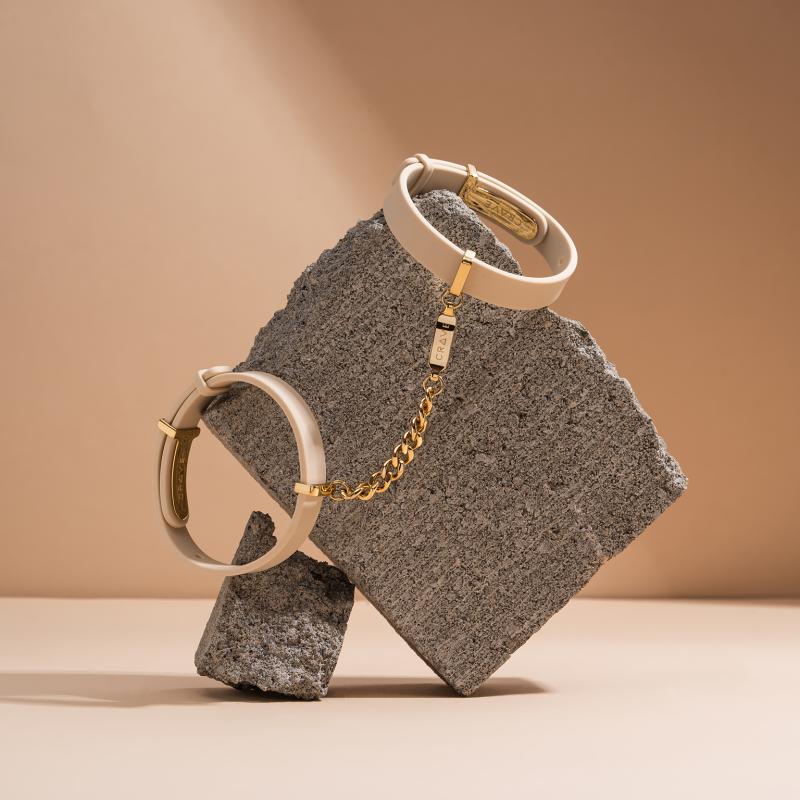 Crave - Id Cuffs - Beige/18kt Gold Plated 5