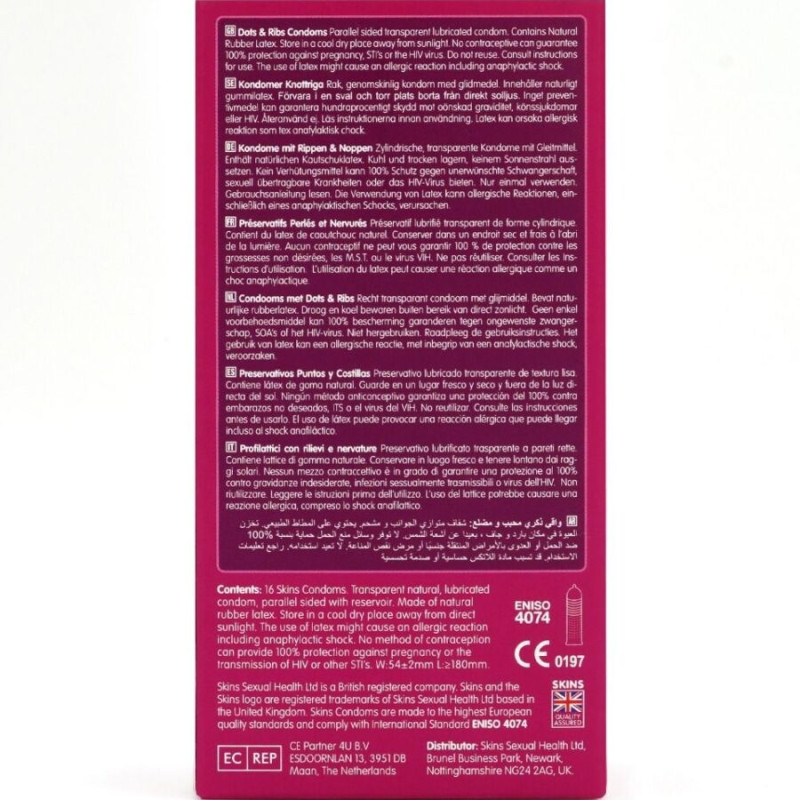 Skins - dots & ribs premium condoms pack 16 3