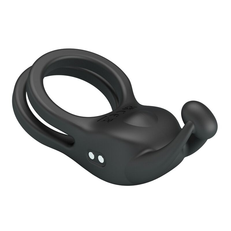 Pretty love - goodwin rechargeable double vibrating cock ring black 7