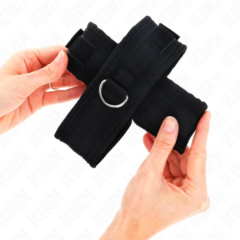 Kink - Cross Cuffs Black 34 X 5.5 Cm