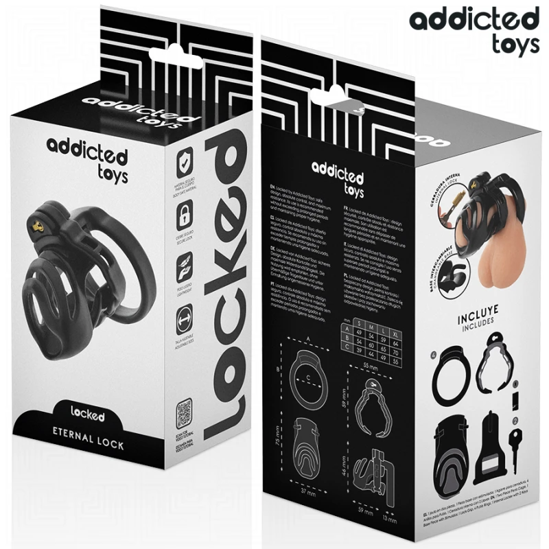Addicted toys locked - eternal lock penis cage 9 cm 5