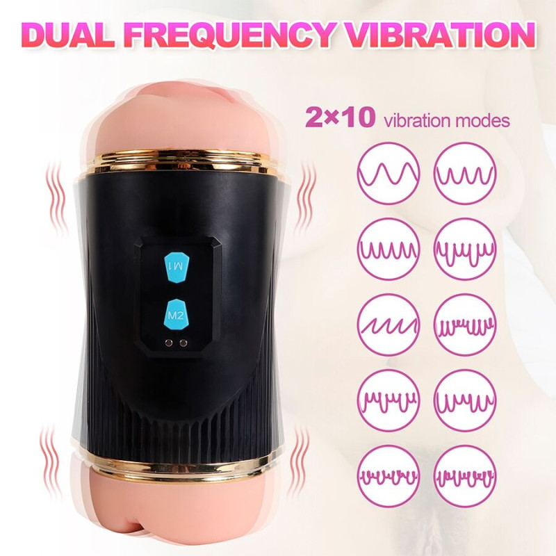 Shequ - kay double masturbator with dual mouth and vagina vibration 12