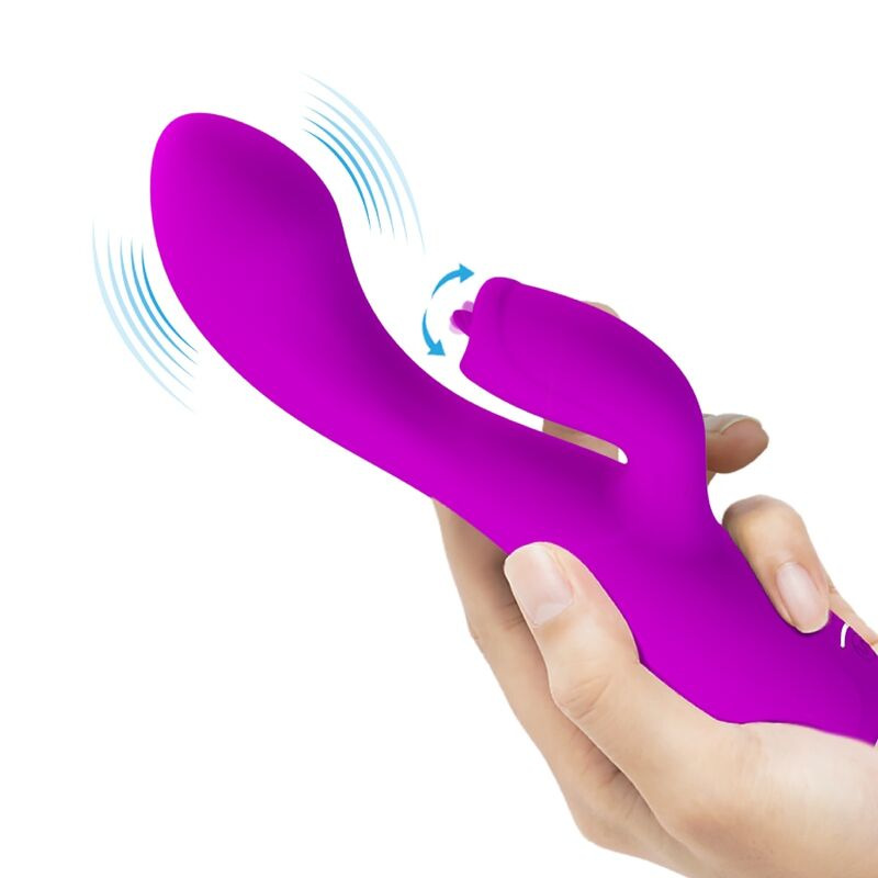 Pretty love - gloria rechargeable rabbit vibrator-waterproof purple 8