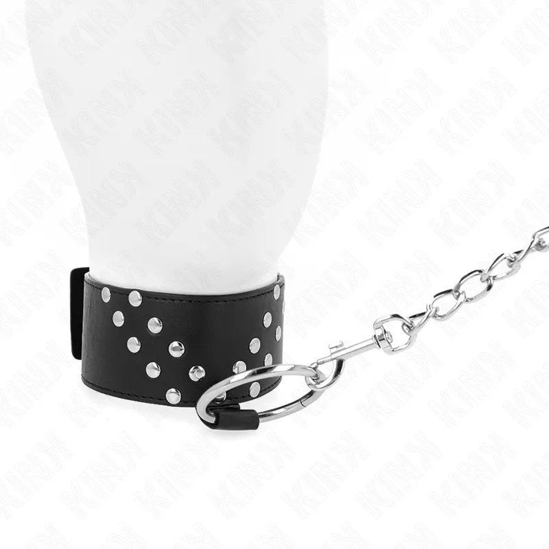 Kink - Necklace With Belt 65 Cm With V Rivet Adjustable 36-43 Cm X 5 Cm