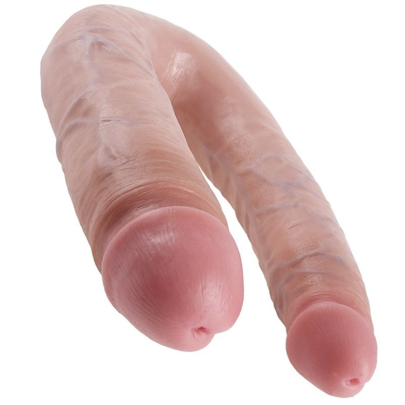 King cock - u-shaped large double trouble flesh 17.8 cm 2