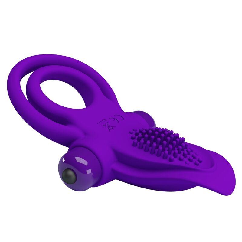 Pretty Love - Purple Vibrating Penis Ring 4