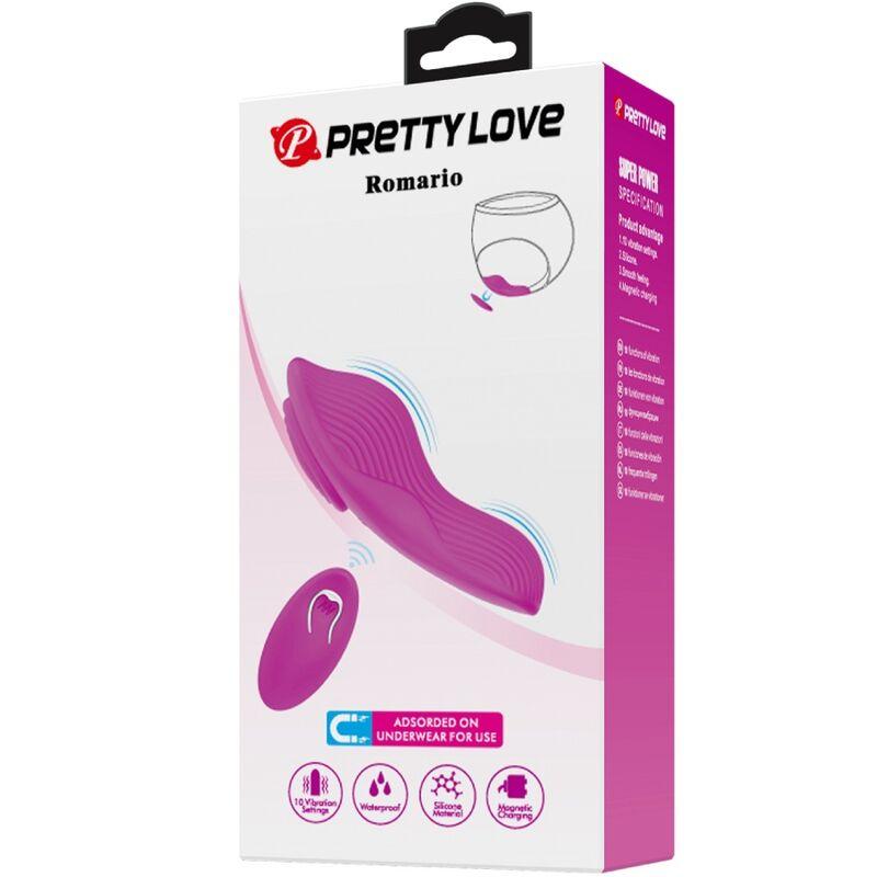 Pretty love - romario lay-on clitoris stimulator remote control pink 8