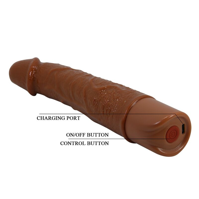 Pretty love - leonardo realistic vibrator 20 cm Ø 4 cm brown 7
