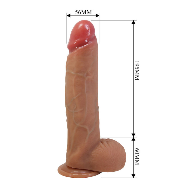 Pretty love - mendel realistic dildo with suction cup 25.5 cm -Ø- 5.6 cm 6