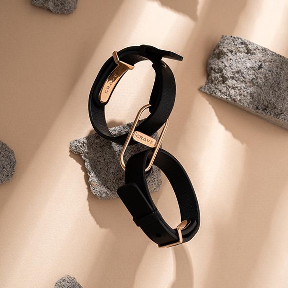 Crave - Icon Cuffs Black/Rose Gold 12