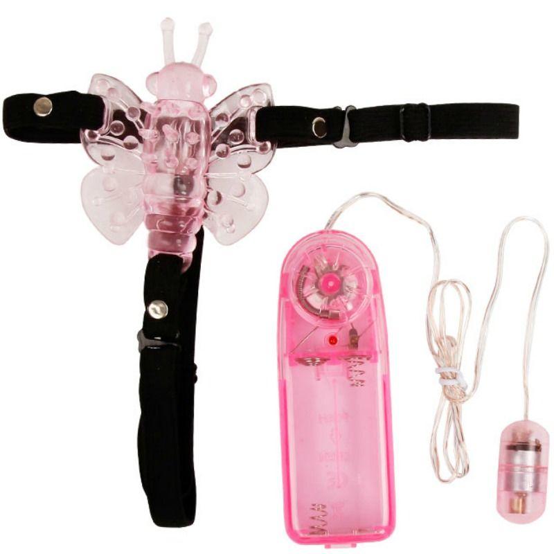 Baile - harness with multivespeed vibrating butterfly