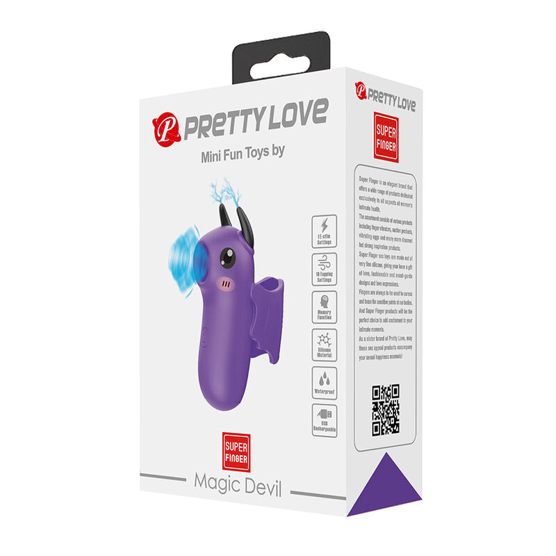 Pretty love - magic devil purple rechargeable finger stimulator 1